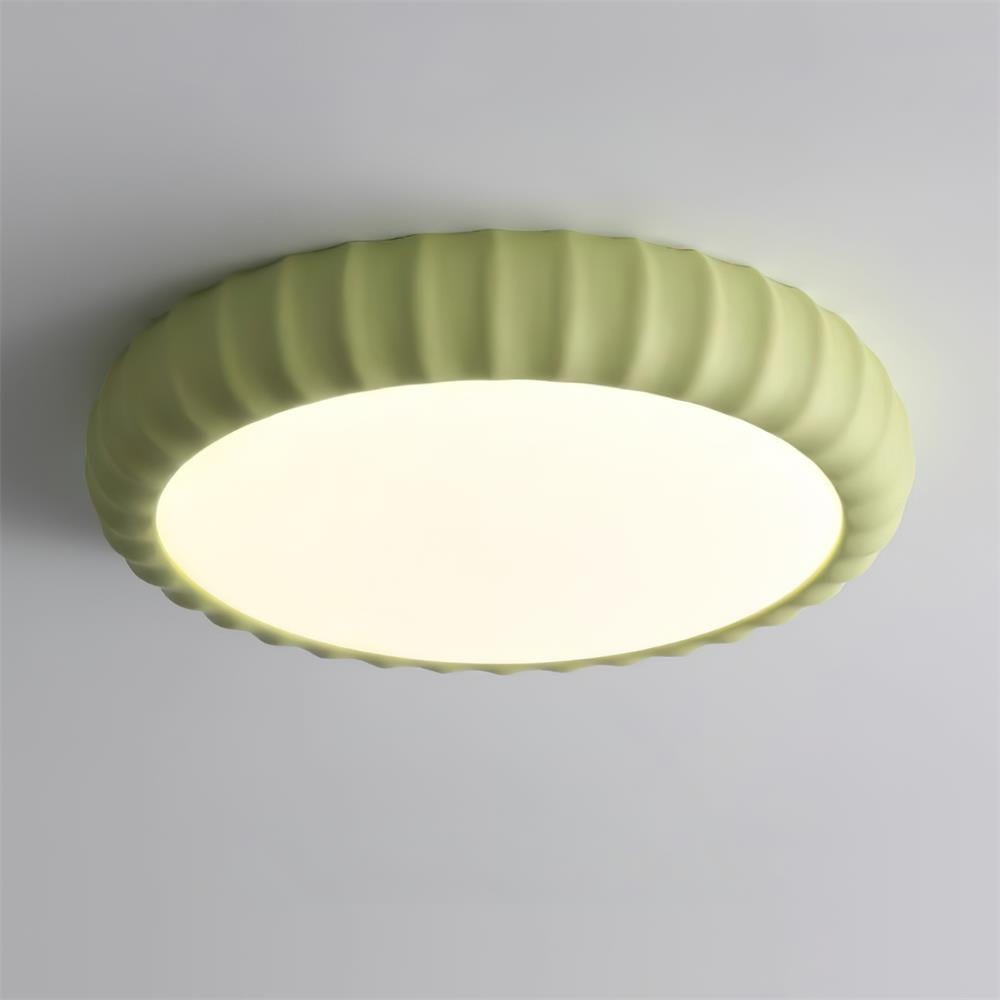 Simple Cream Style Wave Round Ceiling Light M145