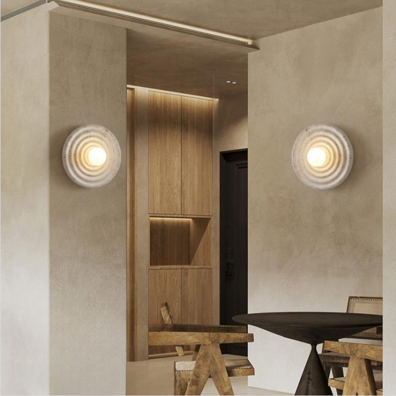 Japanese Wabi-sabi Round Indoor Wall Lamp M04