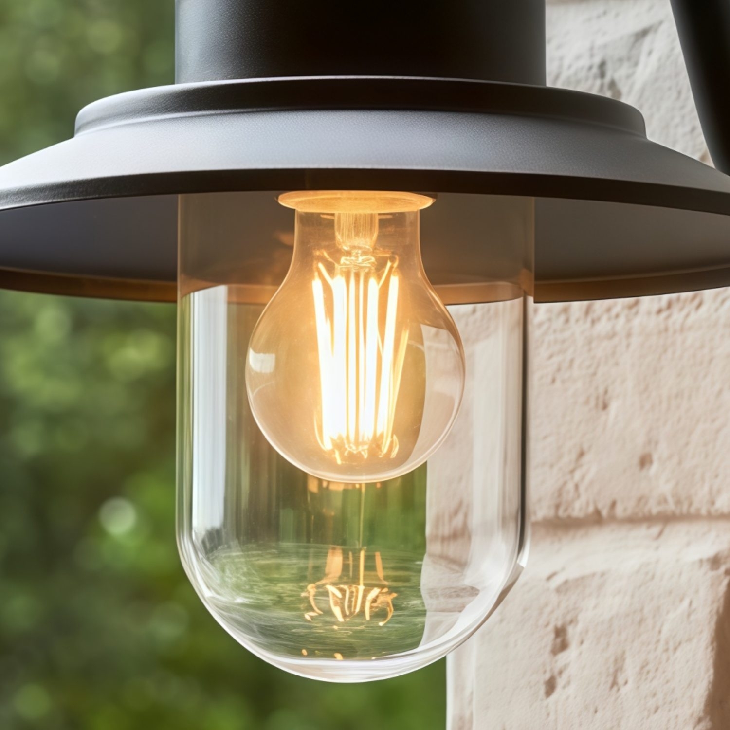 Trevanta Arched Arm Design Wall Light - Black Painted Sensor Lantern Style for Small Spaces T900