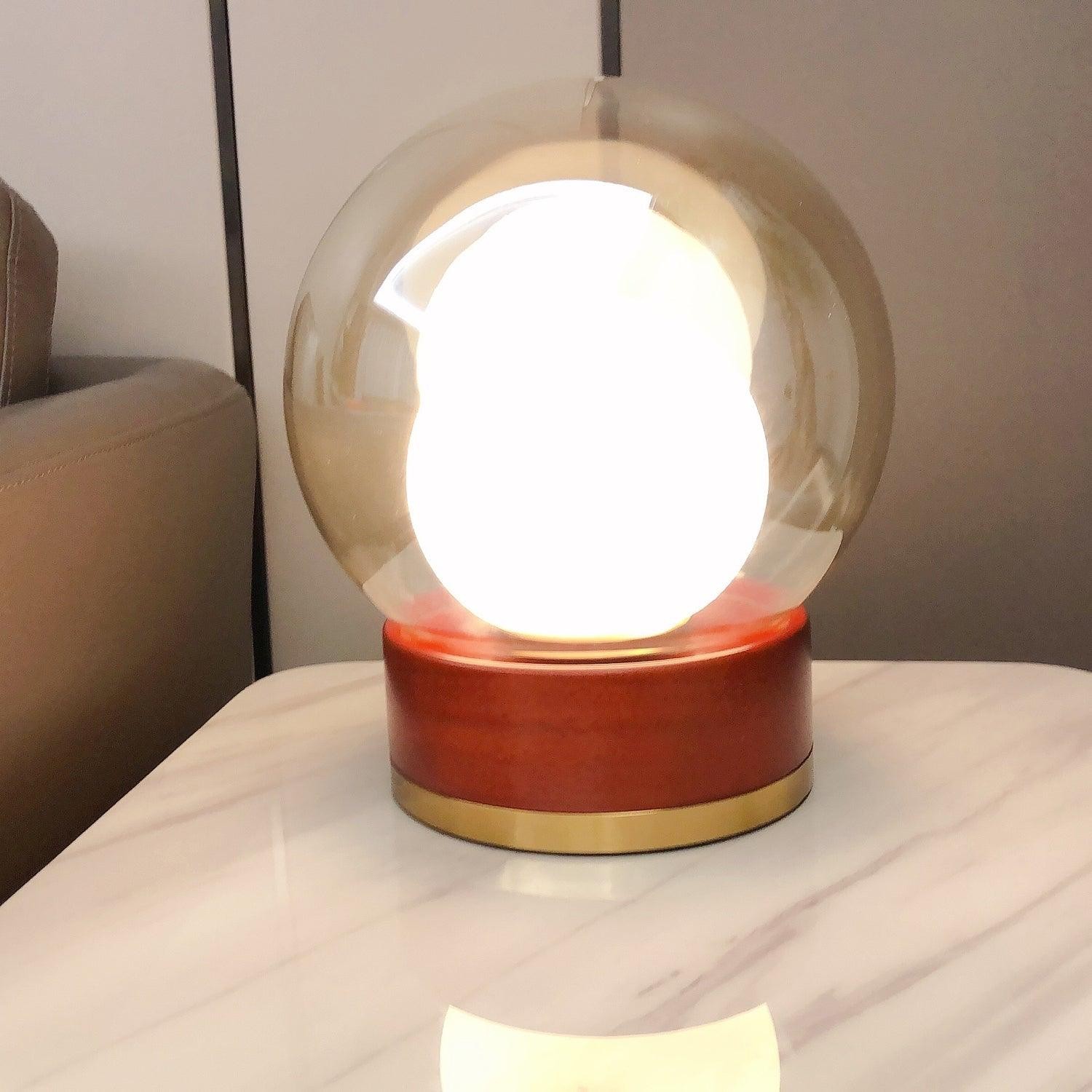 Simple Creative Wood Orb Table Lamp M423