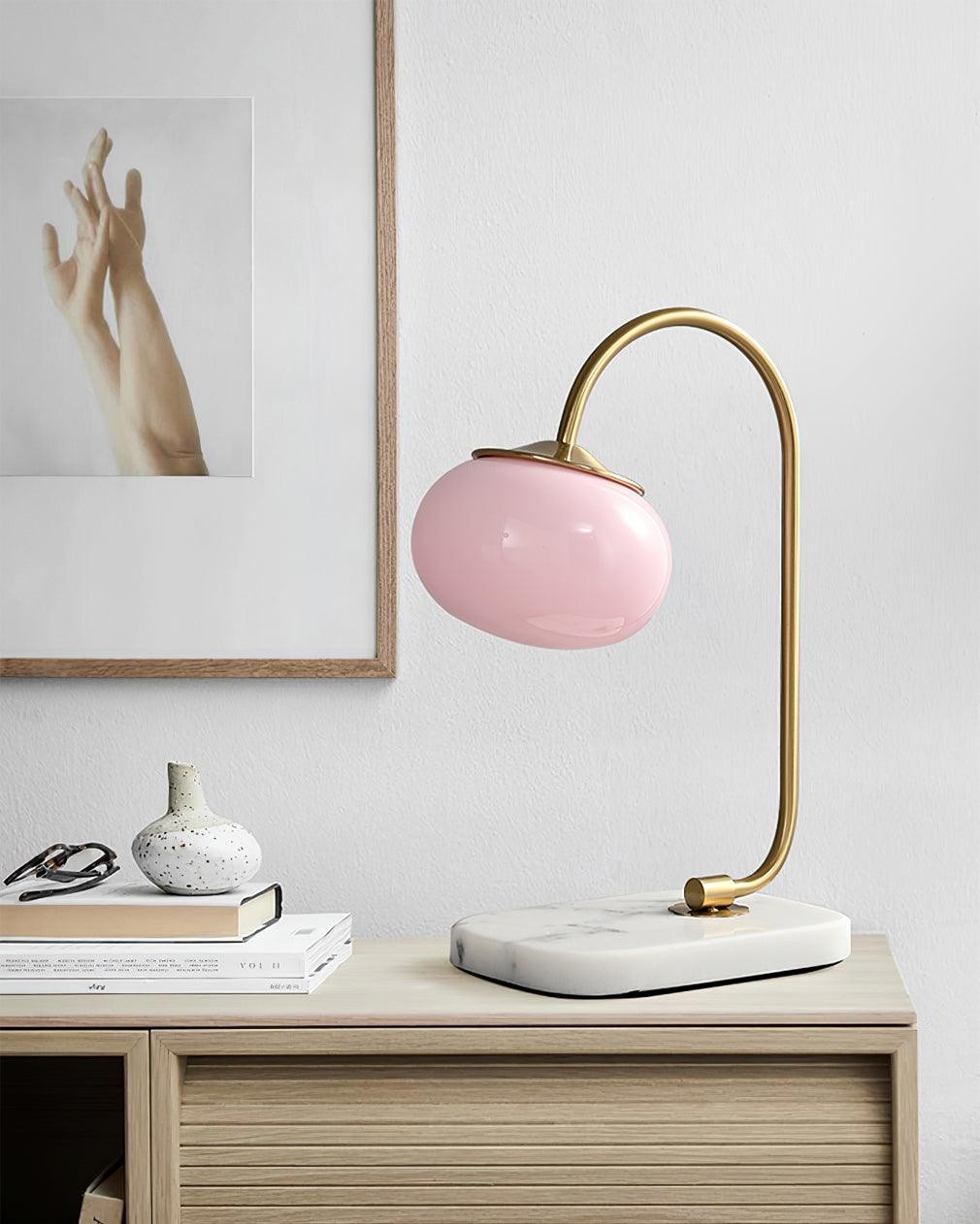 Scandinavian Cream Ball Table Lamp For Living Room M348