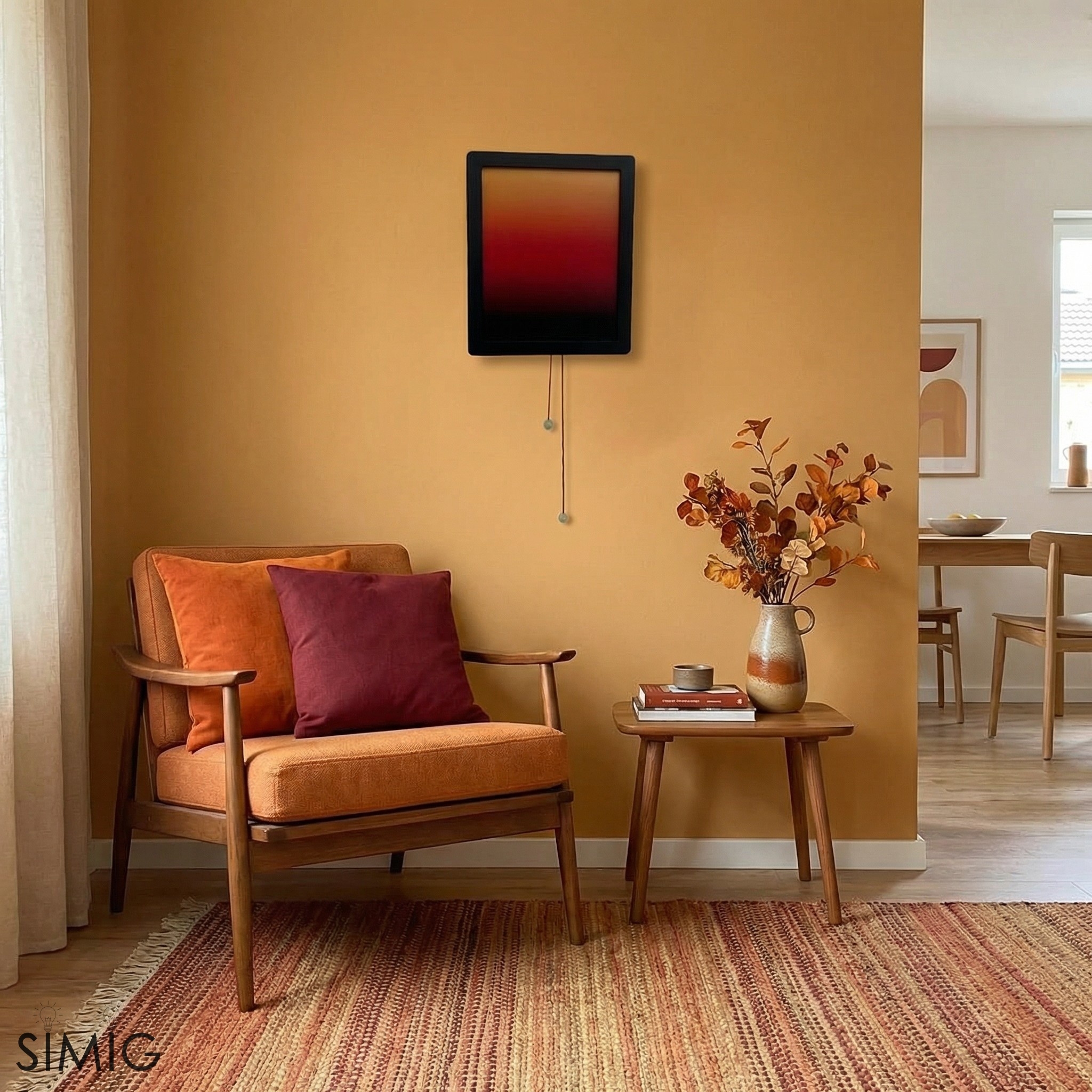 Afterglow Sunset Pull Cord Wall Lamp - Ambient Light for Bedroom Decor S253