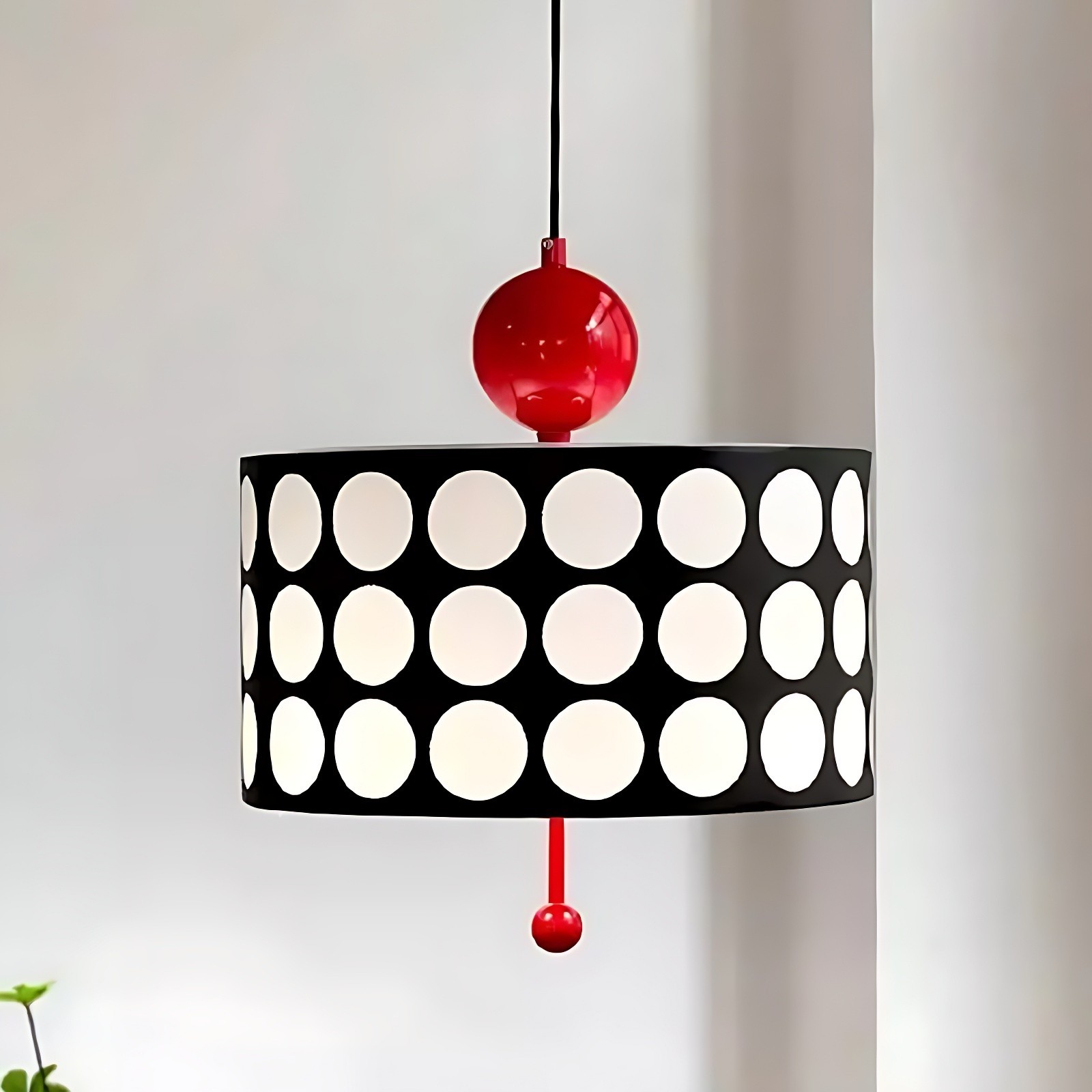 Polka Dot Lattice Pendant Lamp - French Vintage Light for Dining M165