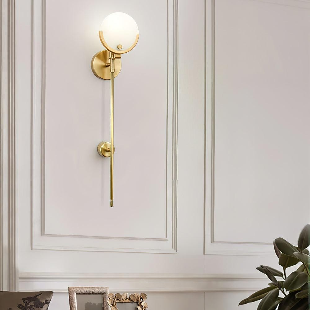 Metal Brass Spherical Bedroom Wall Lamp M573