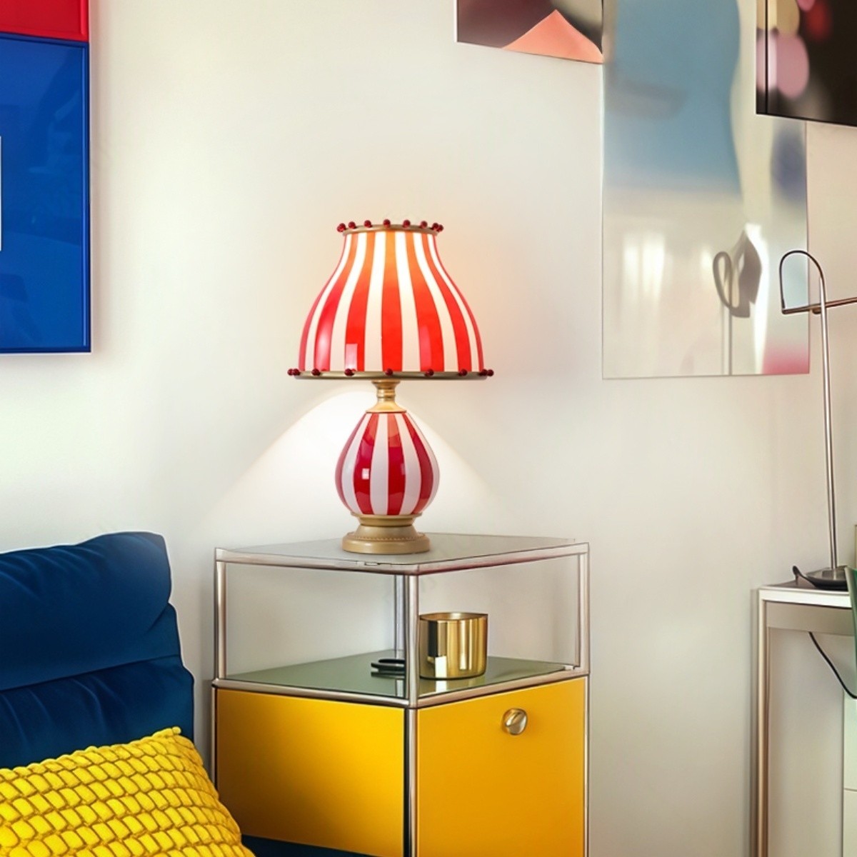 Festilo Circus-Style Metal Table Lamp — Vintage Living Room Accent S278