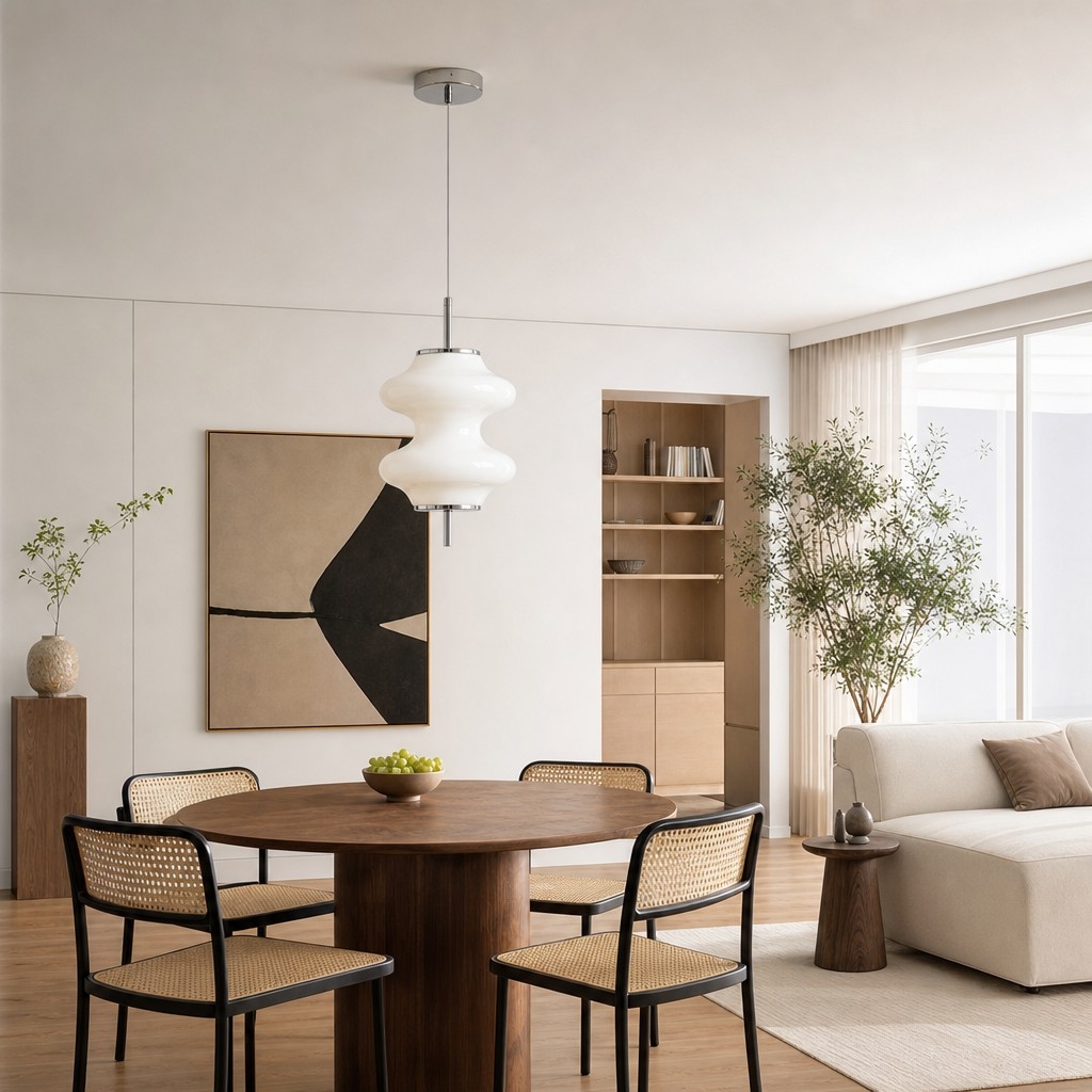 Mallew Honeycomb Layered Pendant Light - Modern Design Glass Hanging Lamp for Dining Room and Bedroom T2240