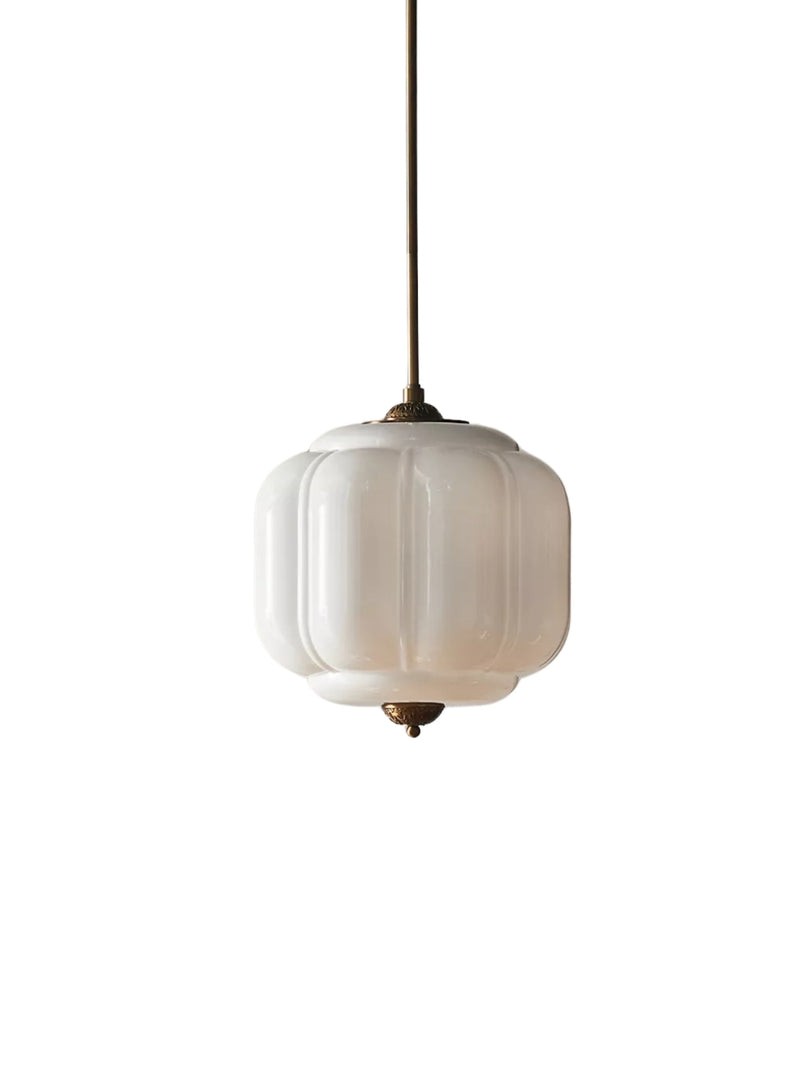 Eloise Vintage Milk Glass Pendant Light - Chic Retro Lighting for Dining Rooms S215
