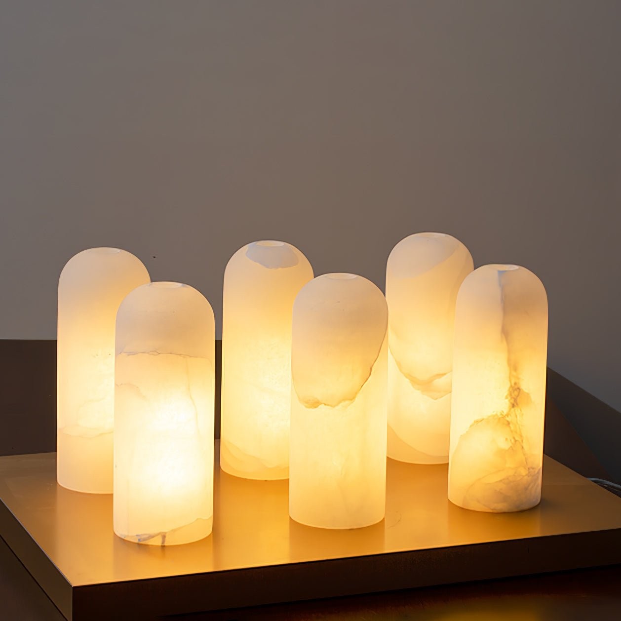 Modern Minimalist Copper Natural Marble Adjustable Wire Wall Lamp M346