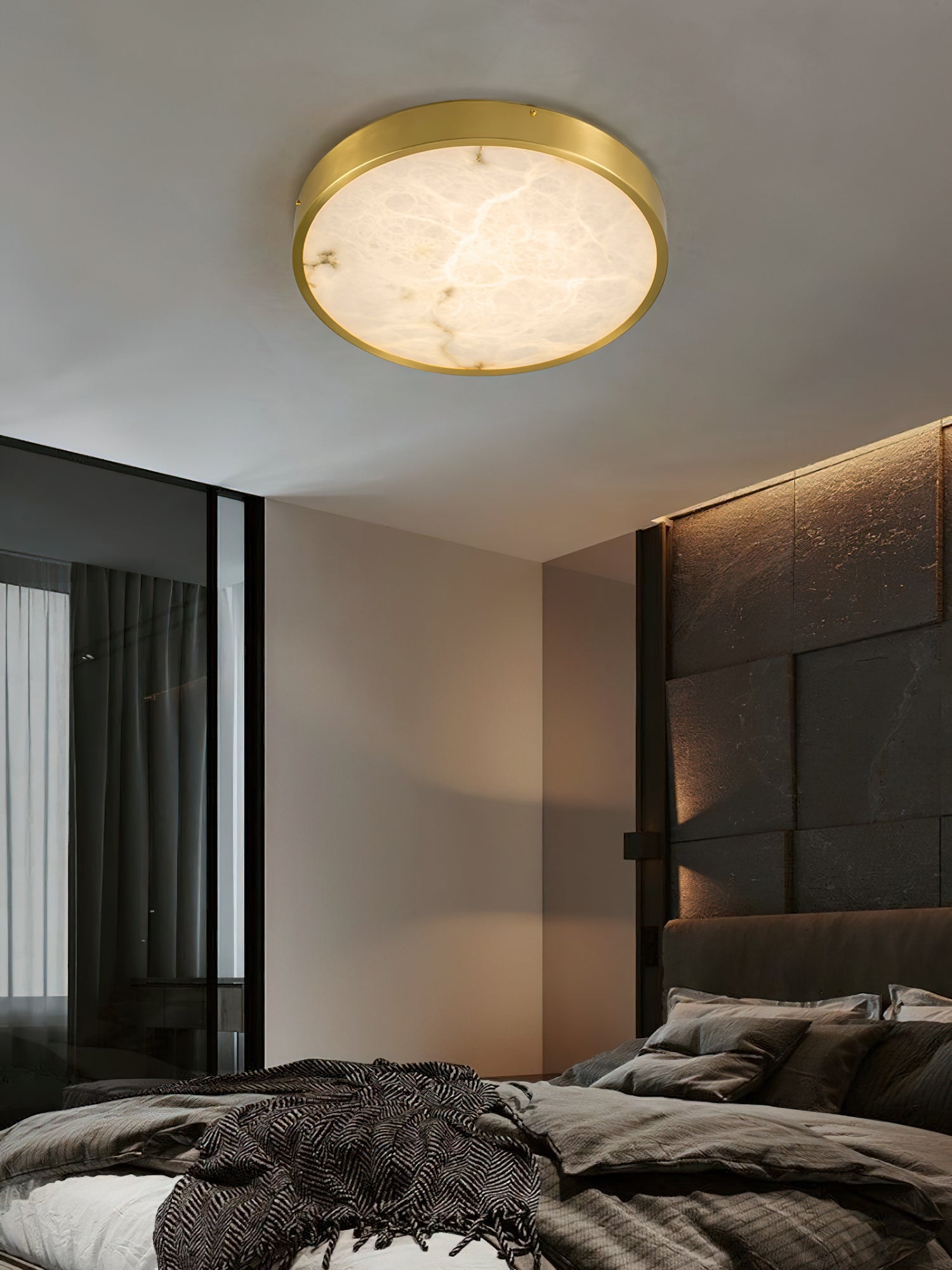 Geometric Alabaster Recessed Ceiling Light T1655
