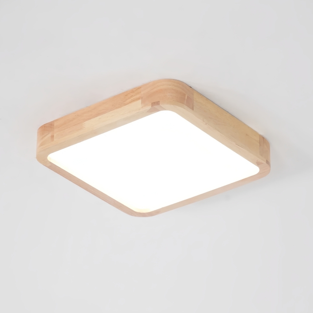 LignoForma Geometric Shape Ceiling Light - Contemporary Wood LED Ceiling for Bedroom and Lounge T1107