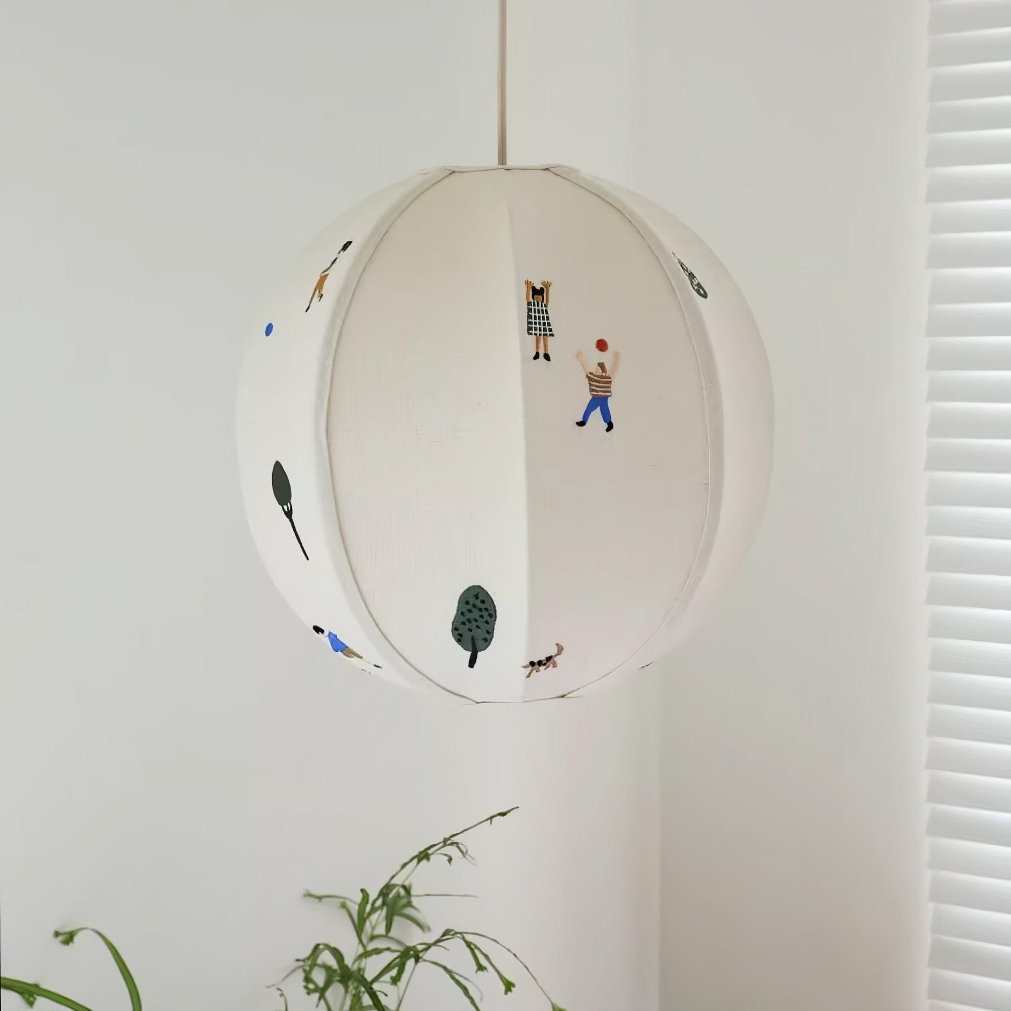 Park Embroidered Textile Pendant Lamp M337