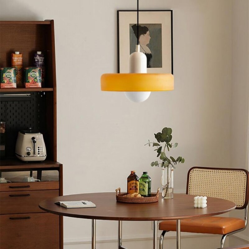Morandi Glass Disc Orb Pendant Lamp S09