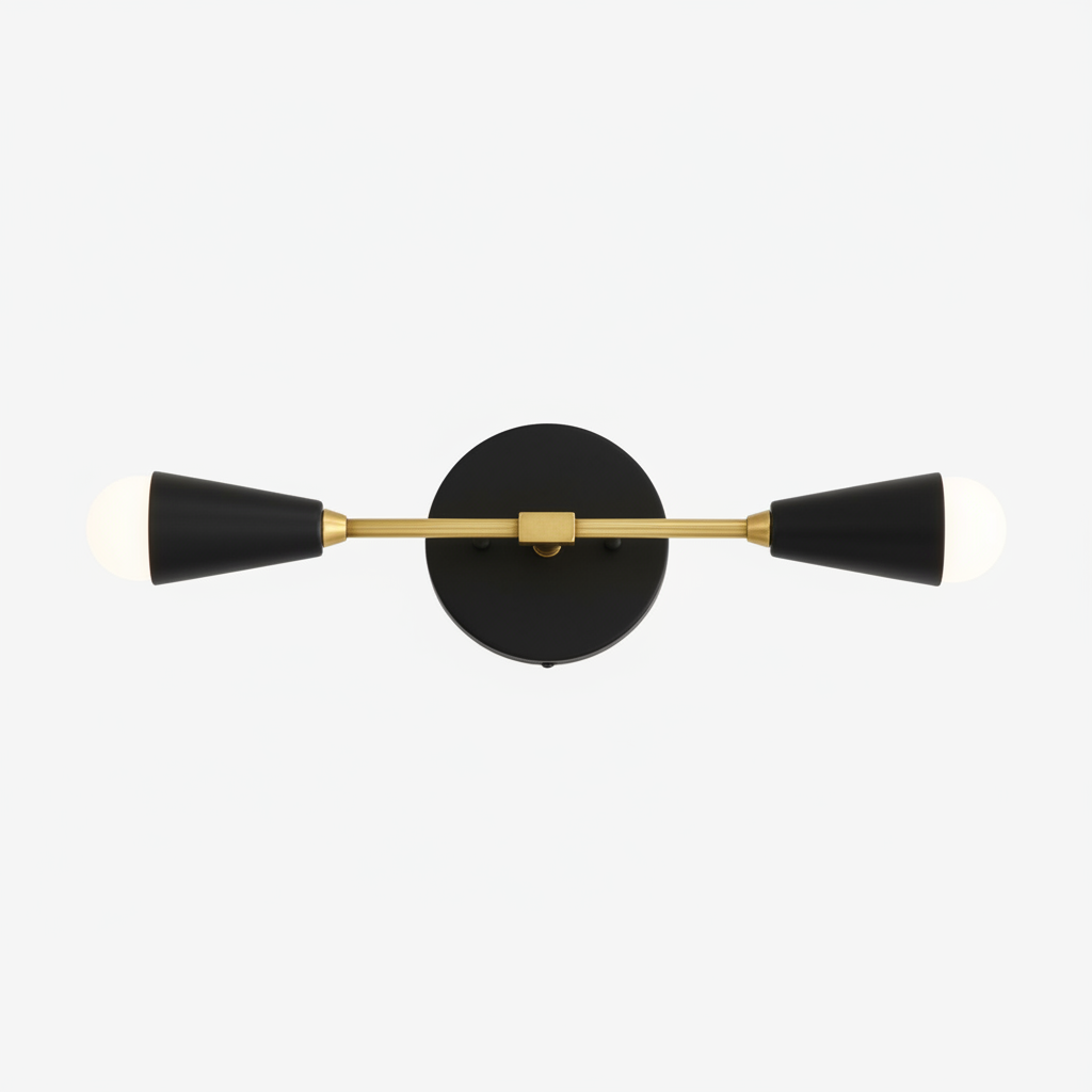 Mobilux Line Minimalist Vanity Light Fixture - Mid Century Bathroom Sconce T315