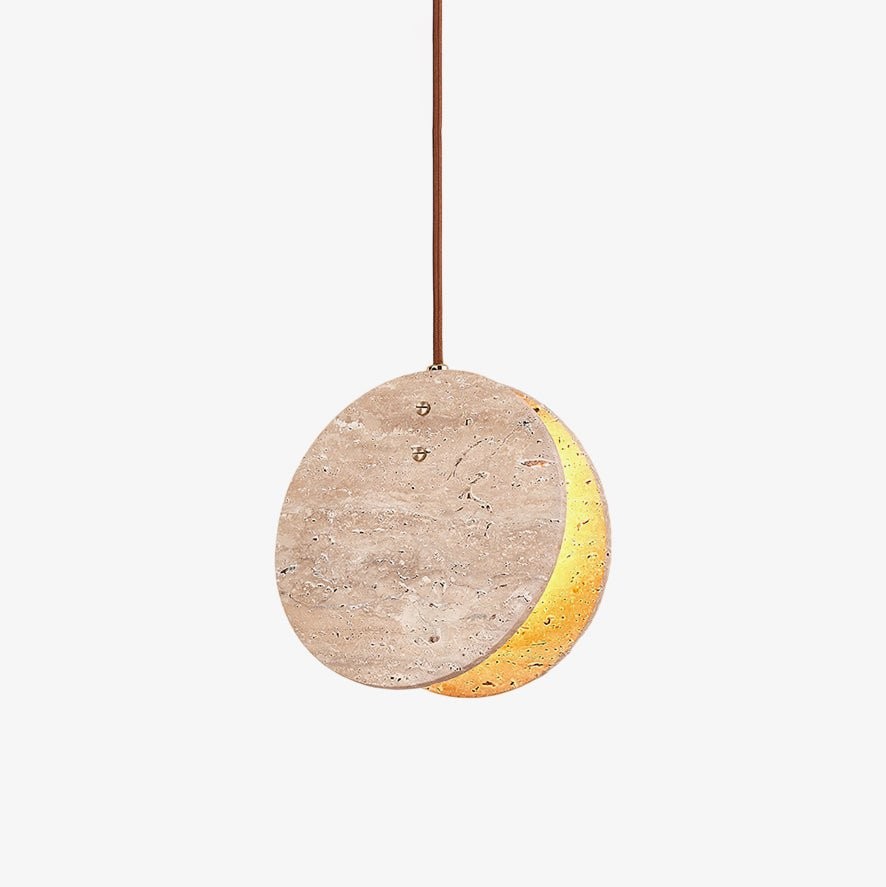 Stone Textured Disc Pendant Light G60