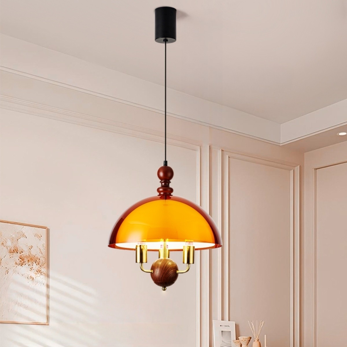 French Medieval Style Sunset Afterglow Acrylic Pendant Light S254