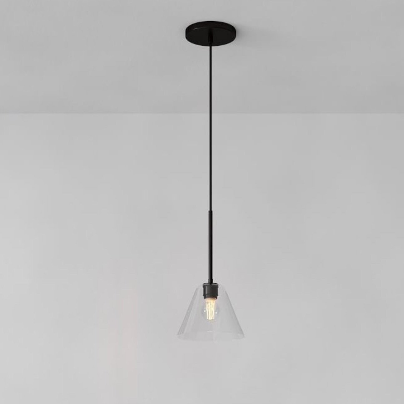 Conica Clean Line Glass Cone Pendant Fixture - Modern Bar Counter T104