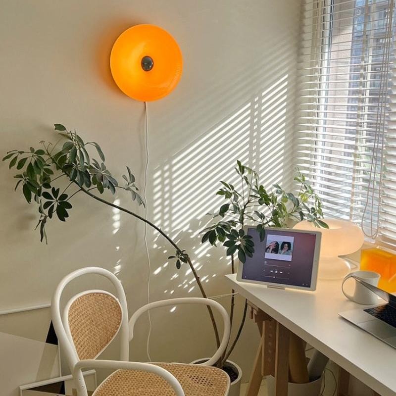 Glass Donut Table Wall Lamp - Bauhaus Style Accent Light Fixture S77