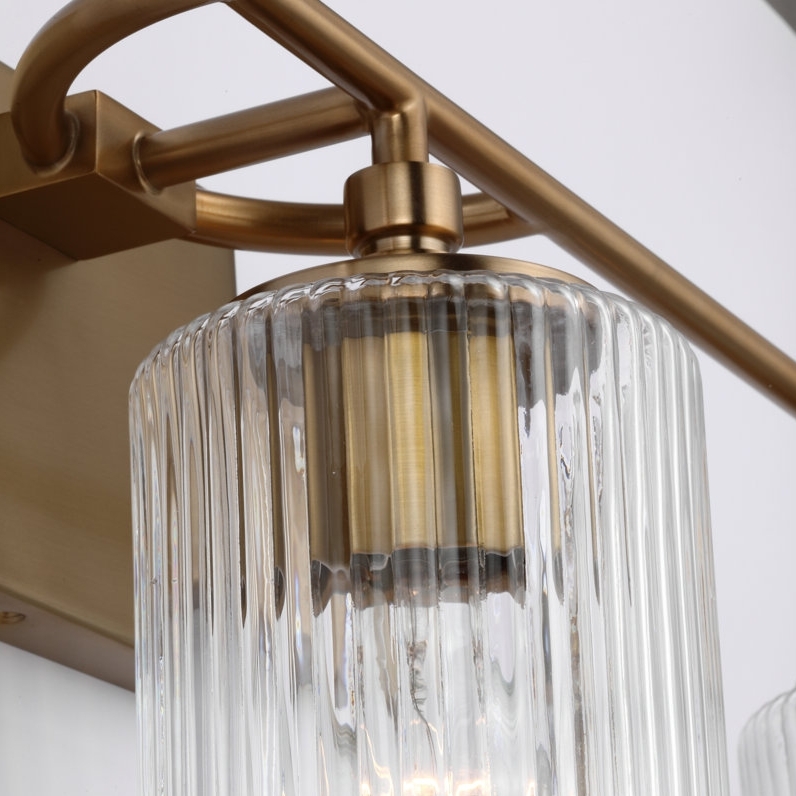 Lirra 3 Light Glass Vanity Lamp - Contemporary Bathroom Wall Lighting T762