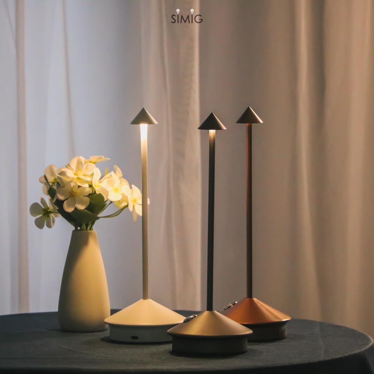 Glimma Rechargeable LED Table Lamp - Modern Portable Lamp for Living Room