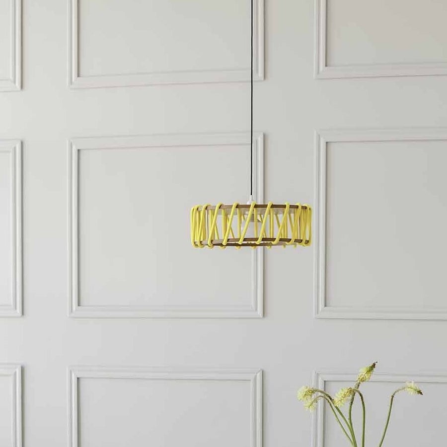 Macaron Rope-wrapped Wooden Pendant Lamp S179