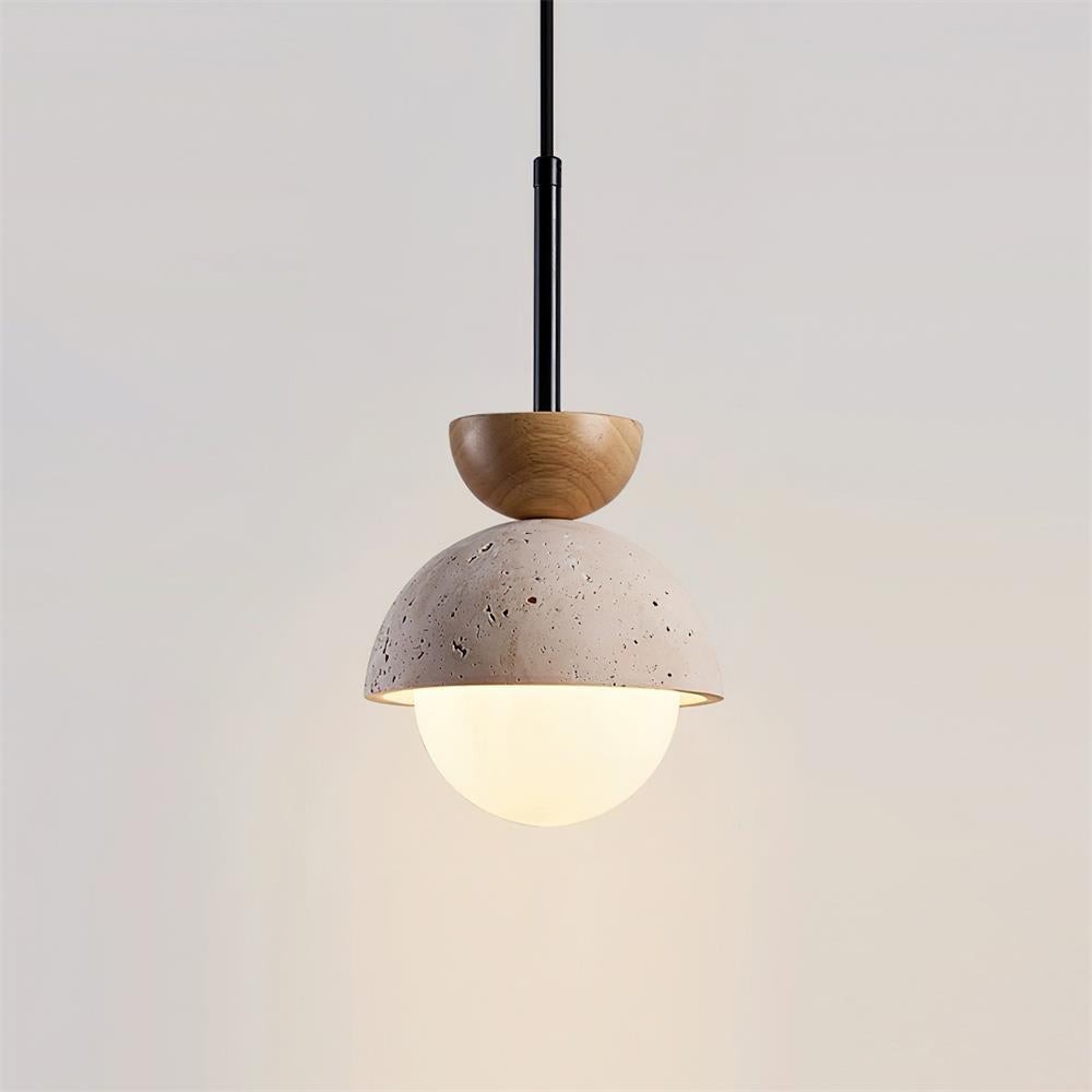 Natural Stone Spherical Pendant Light M159