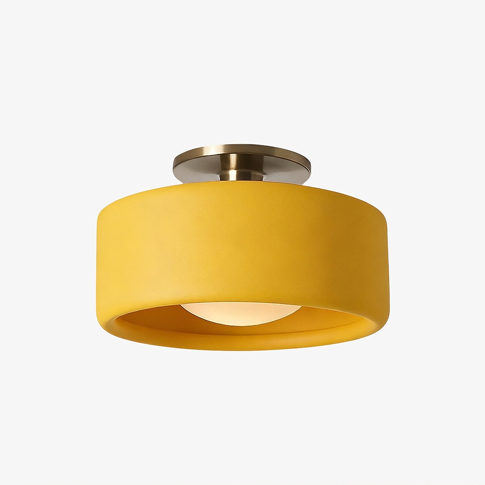 Cerova Elegant Round Porcelain Flush Mount Ceiling Light G86