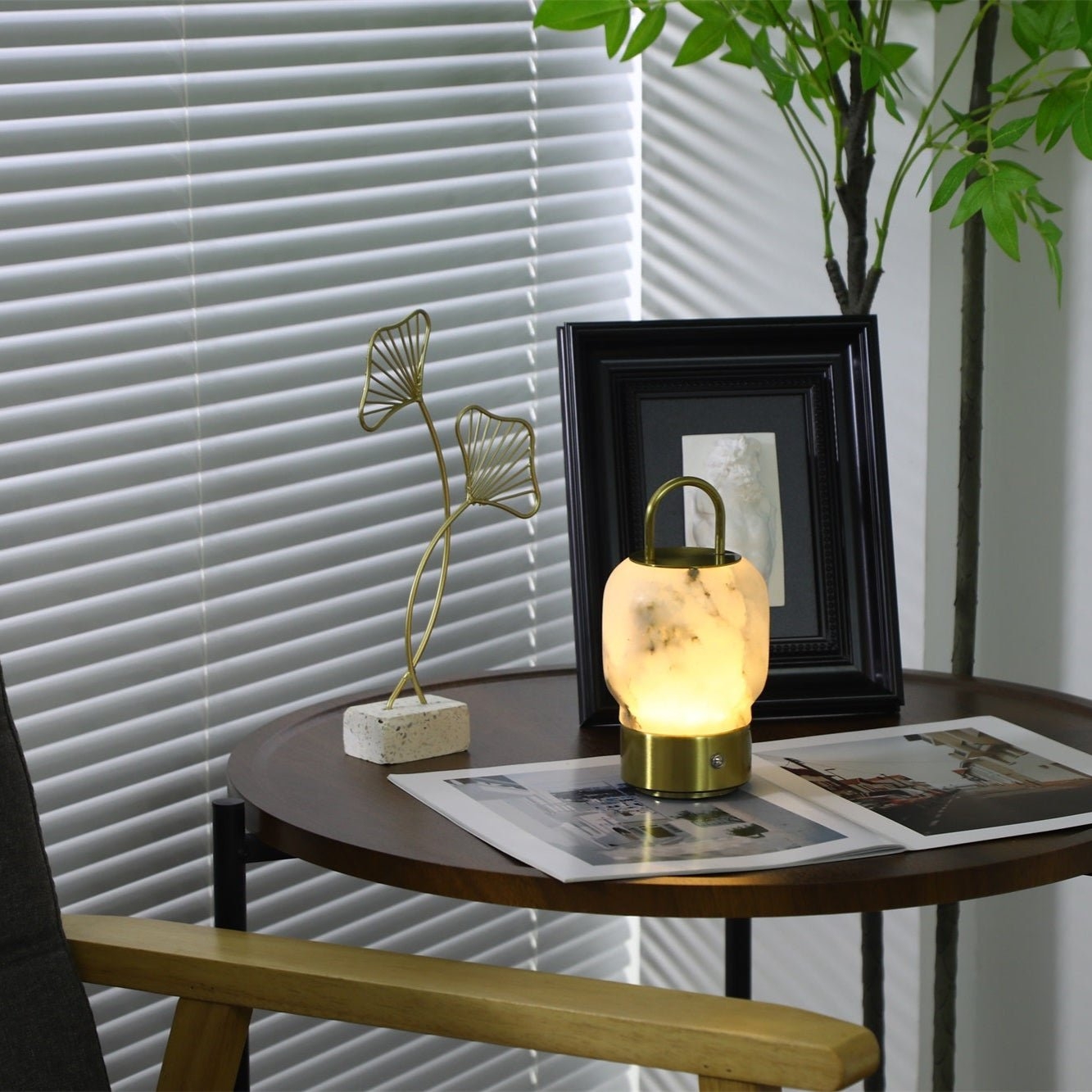 Alabaster Portable Rechargeable Table Lamp T1621