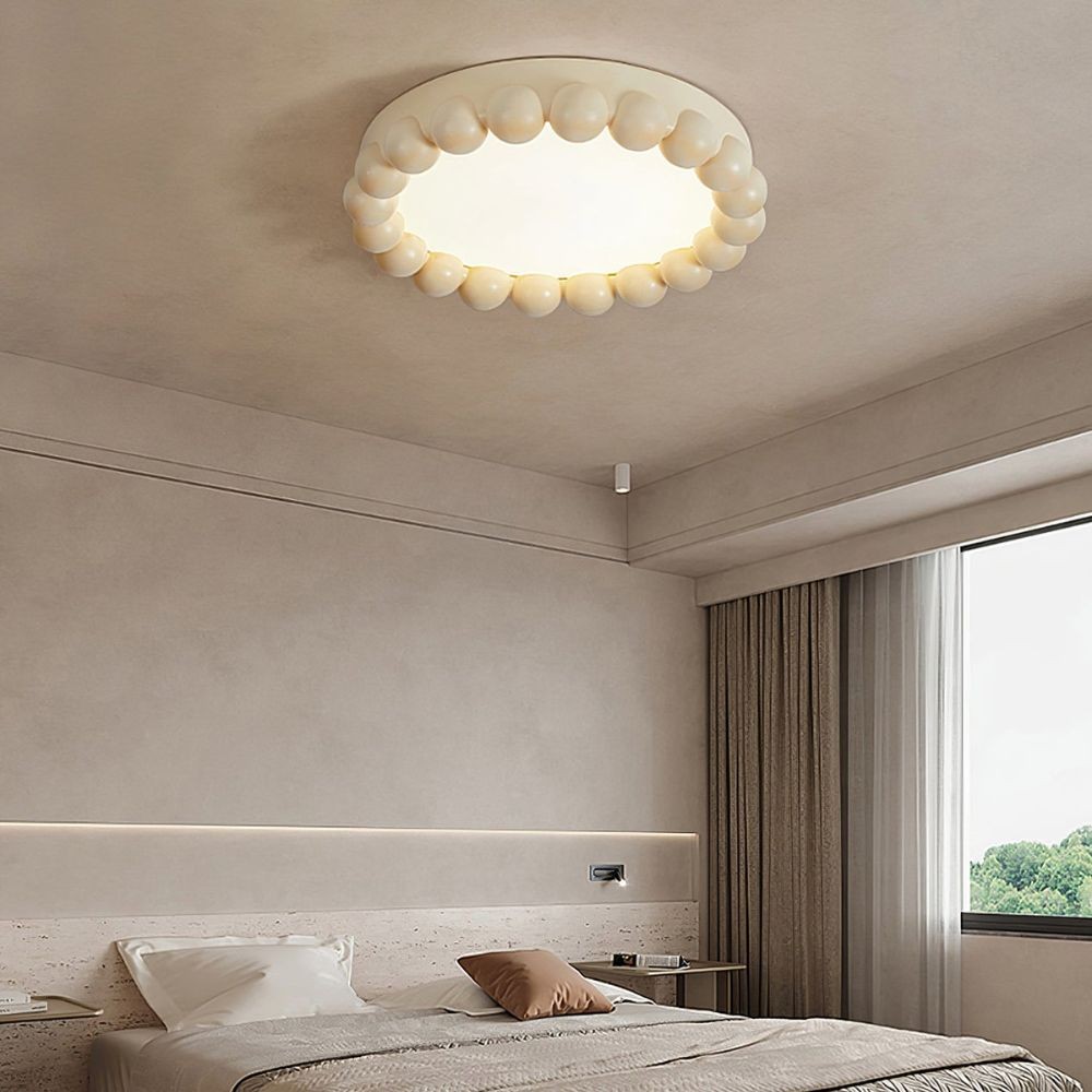 Sleek Flush Resin Ceiling Lamp — Comfortable Ambient Light S218
