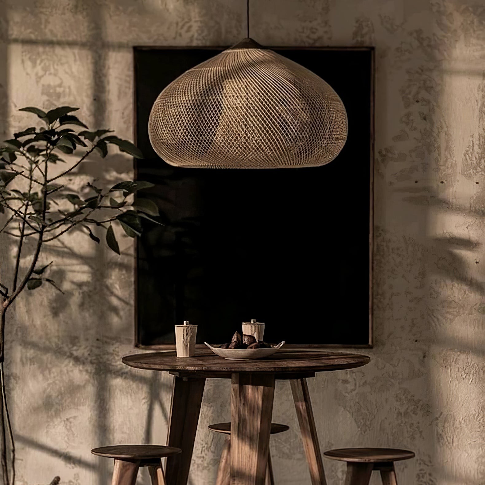 Harp Braided Rattan Pendant Lamp T048