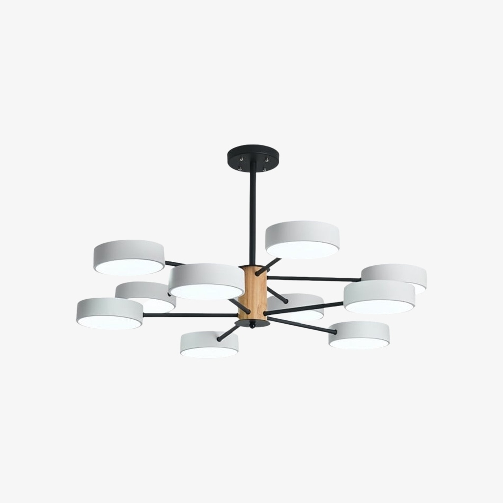 Modern Branch Design Chandelier - Wooden Sputnik LED Light for Dining Room S387