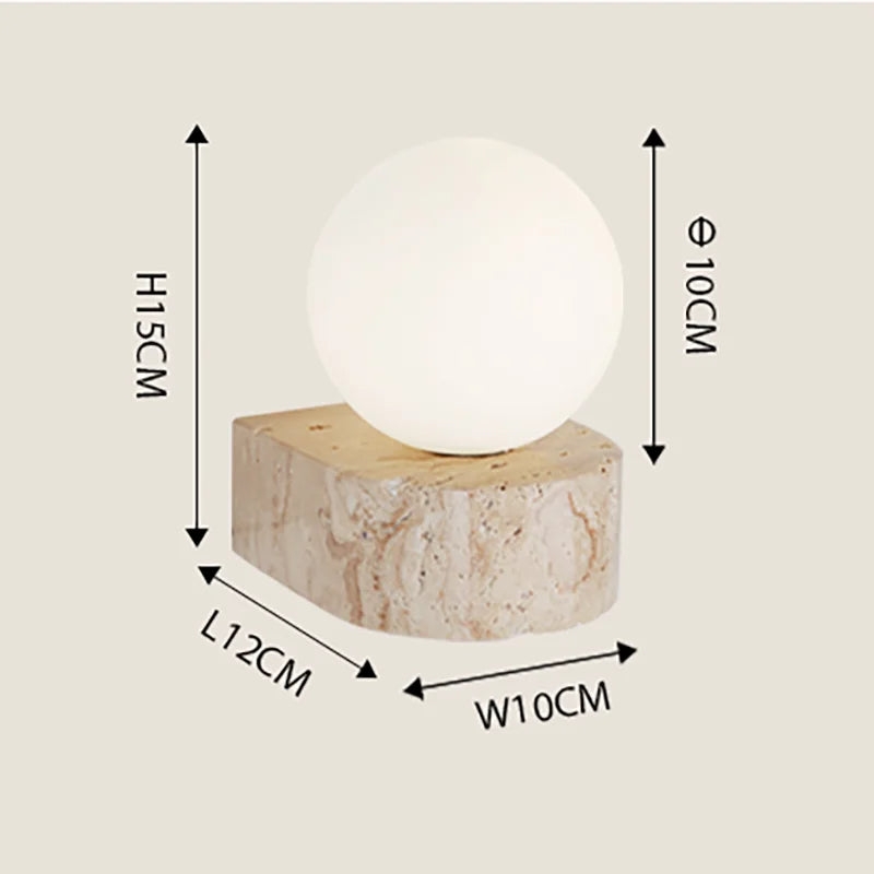Travertine Hemisphere Wall Sconce T2110