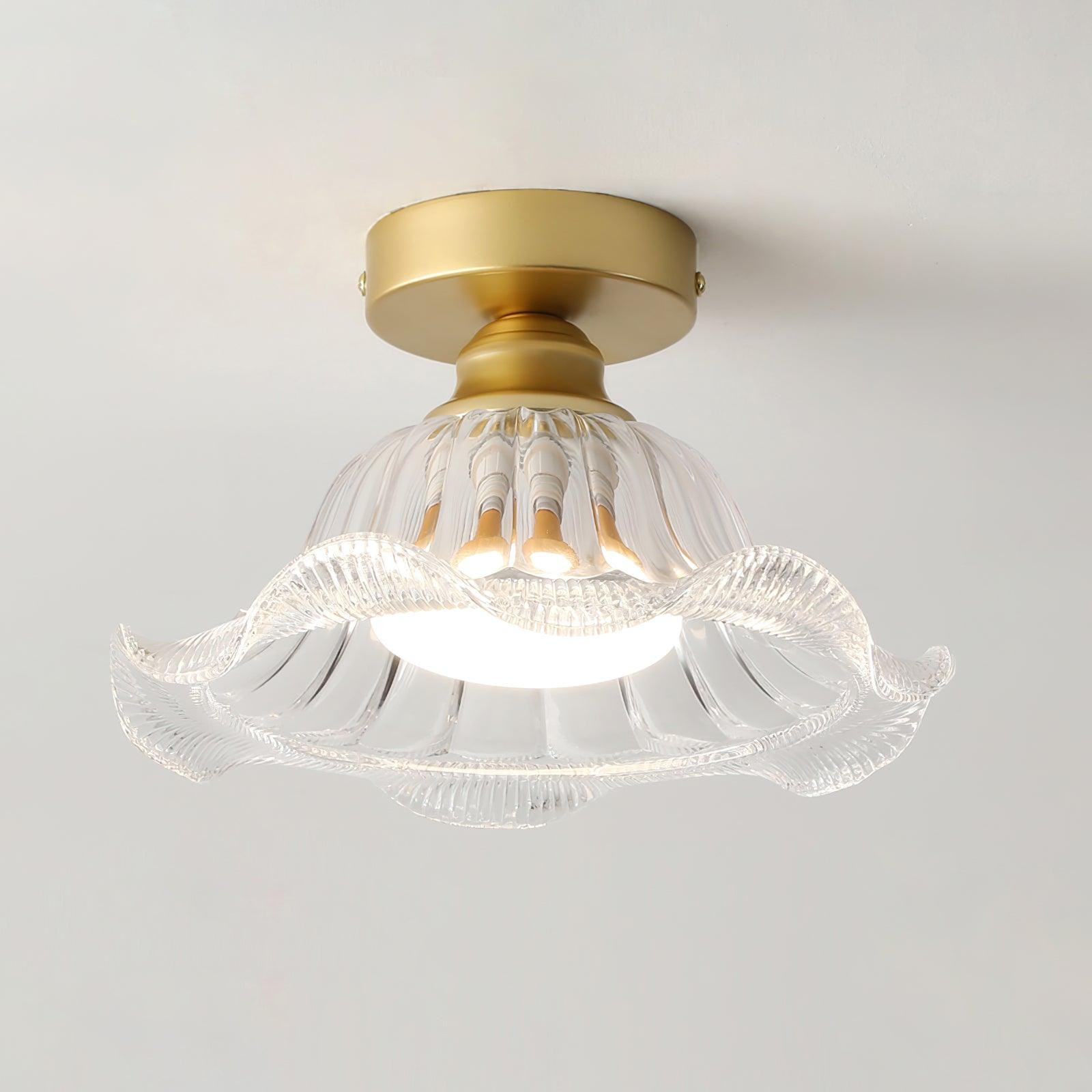 Vintage Glass Flower Ceiling Light M233