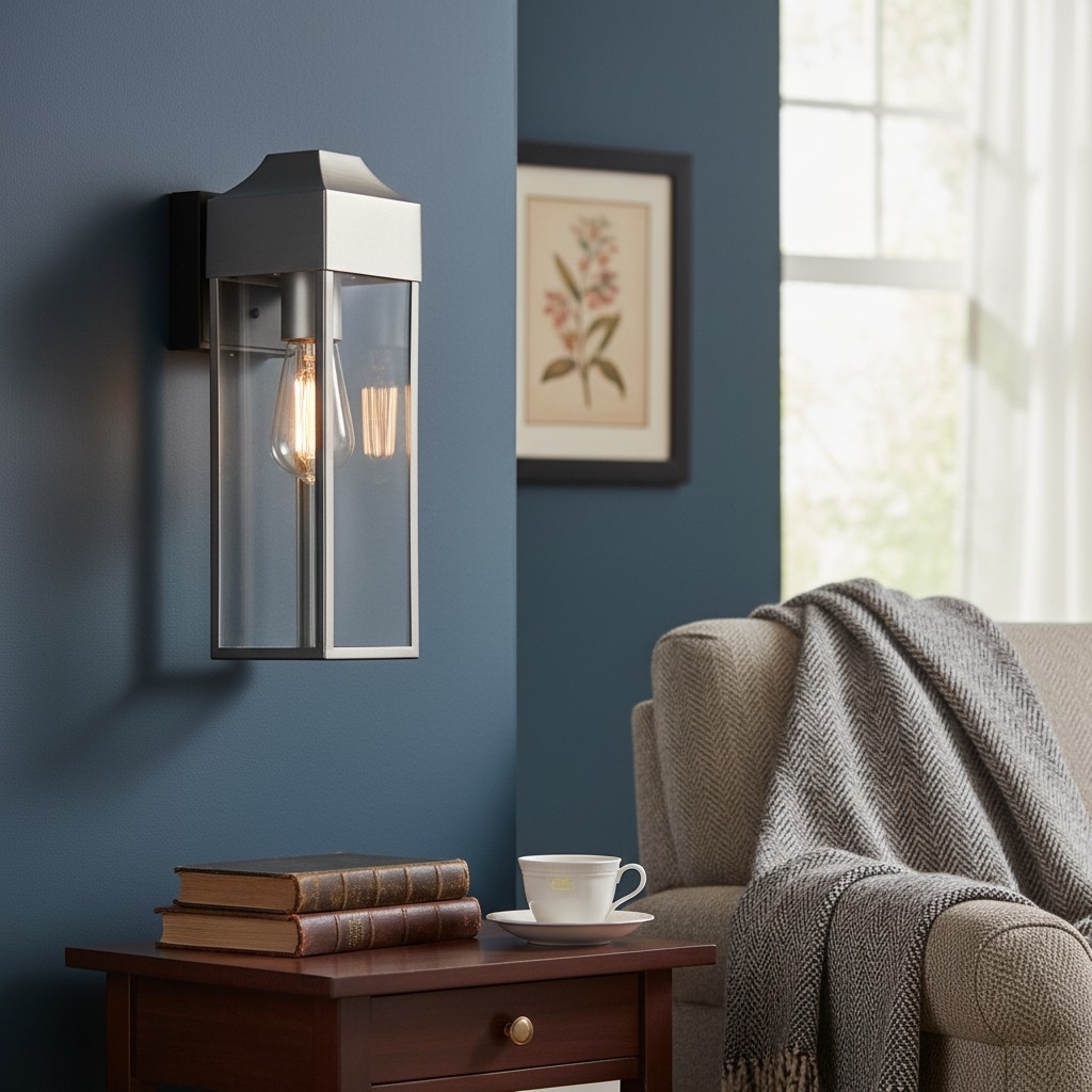Georgon Exterior Wall Lantern Light - Clear Glass Shade, Classic Architectural Style for Outdoor Spaces T1005