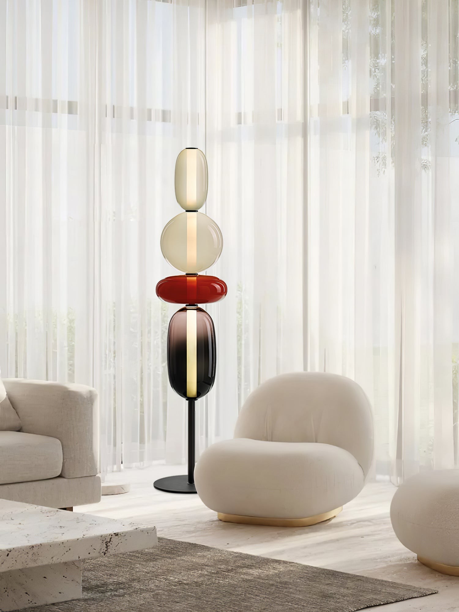 Nordic Creative Minimalist Luxury Glass Floor Light For Living Room M383