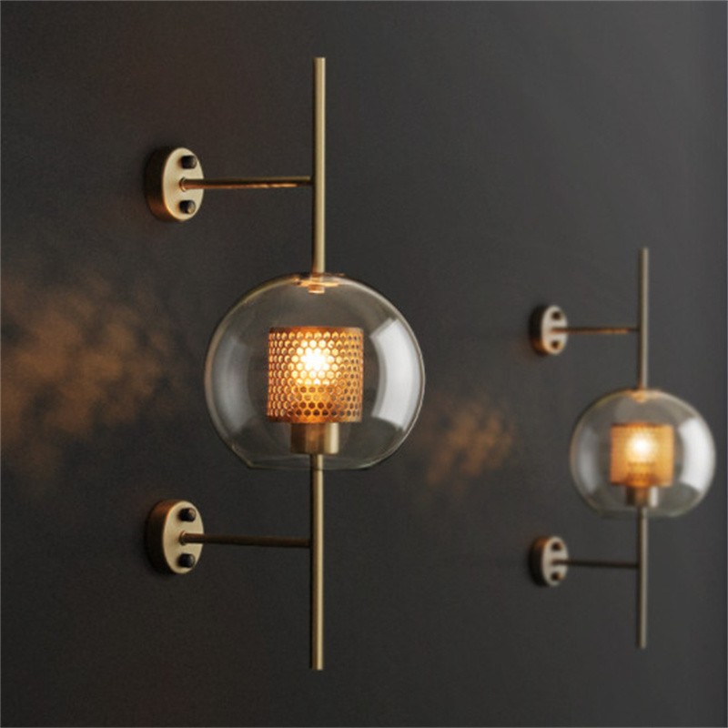 Vintage Modern Chiswick Glass Wall Lights for Bedside Living Room
