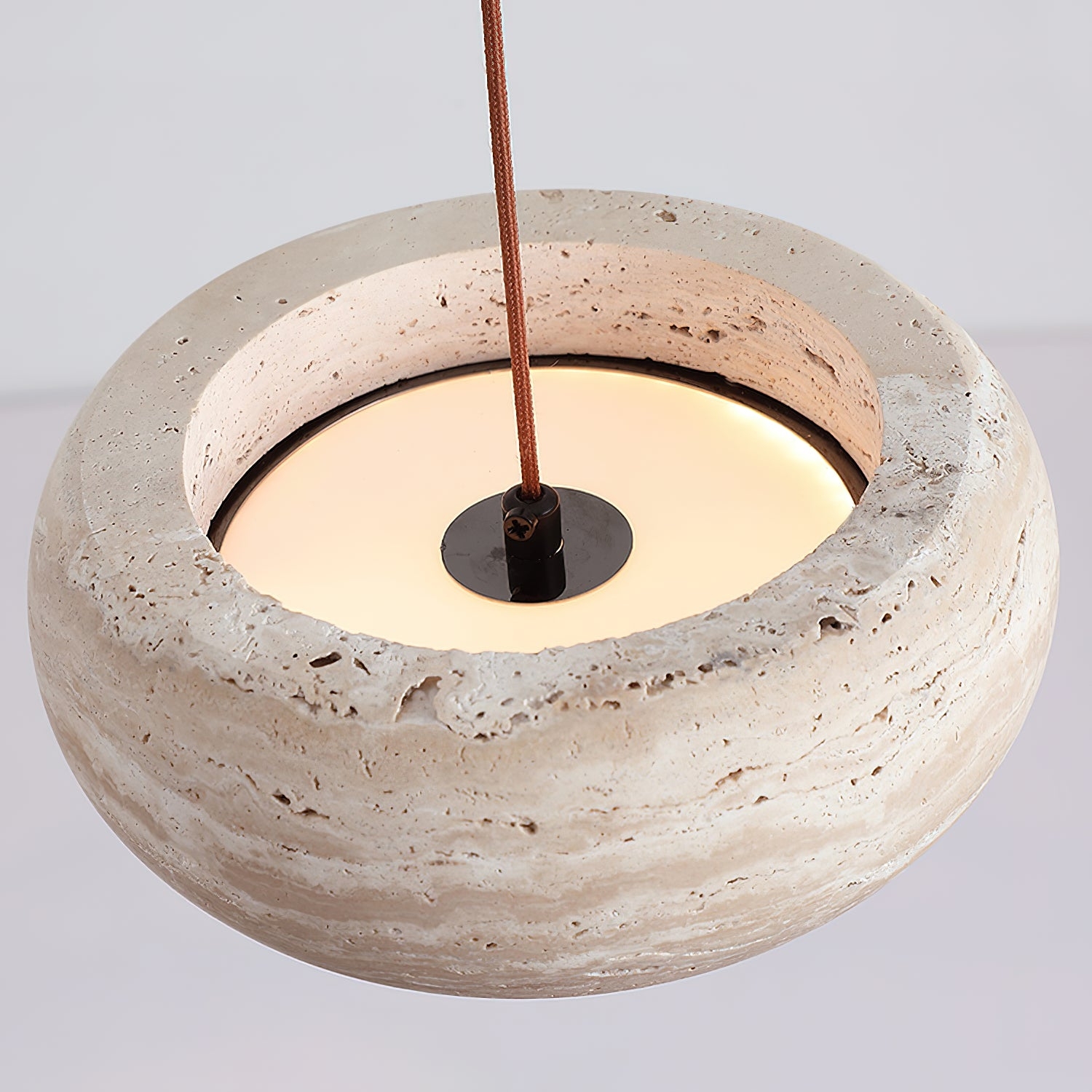 Travertine Drum Pendant Lamp T1832