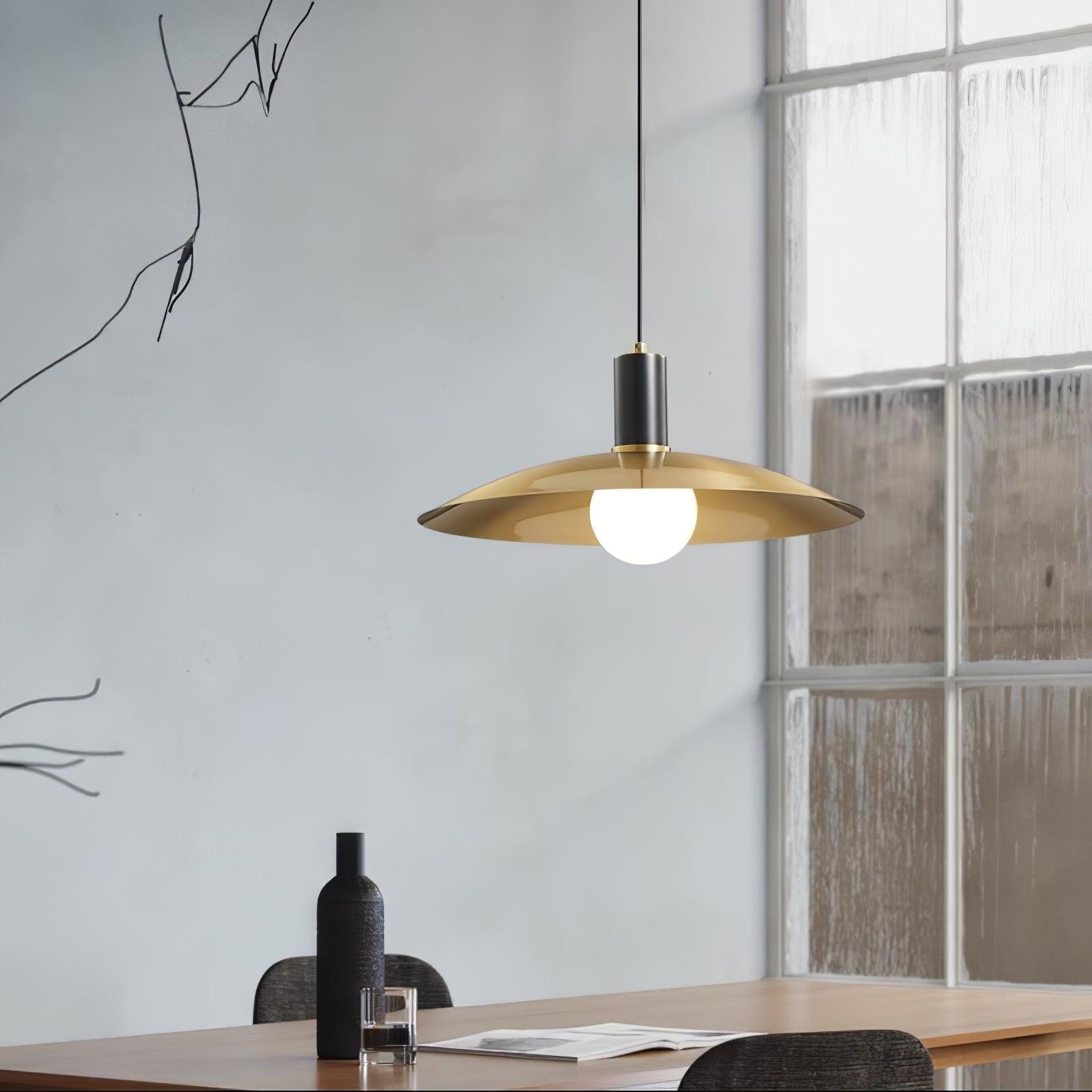 Brass Flared Pendant Lamp T1585