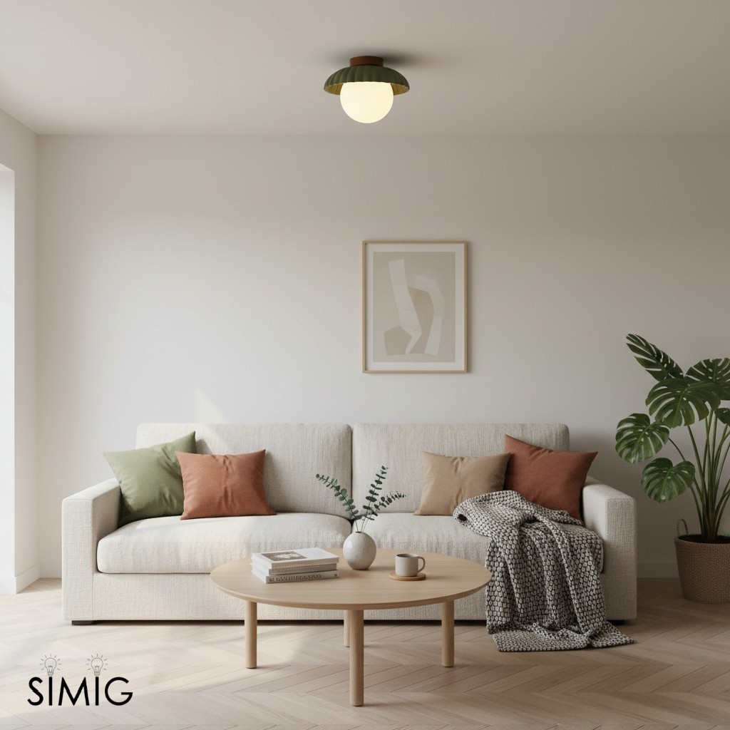 Alien Cream Glass Ceiling Light - Modern Nordic Ceiling Fixture M77