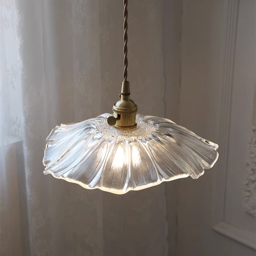 Tiffany Lotus Glass Pendant Light for Living Room S08