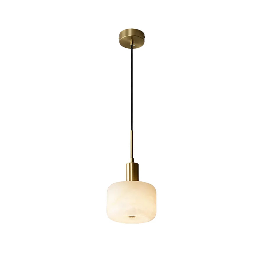 Velia Acorn Alabaster Minimalist Pendant Light T2168