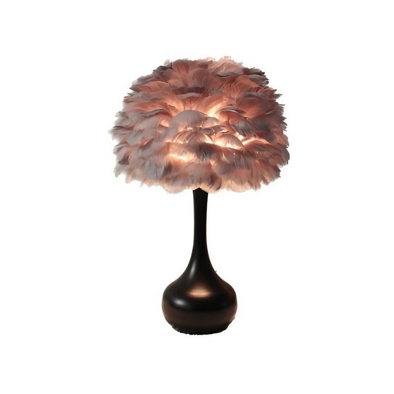 Modern Feather Table Lamp for Bedroom