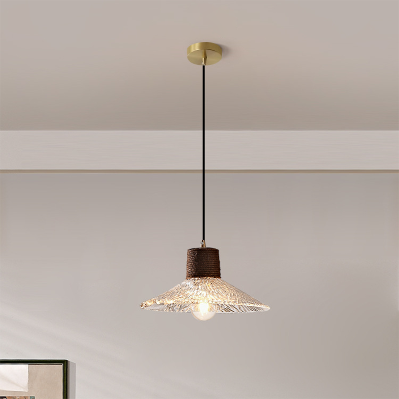 Nordic Hemp Rope Glass Pendant Light T2162