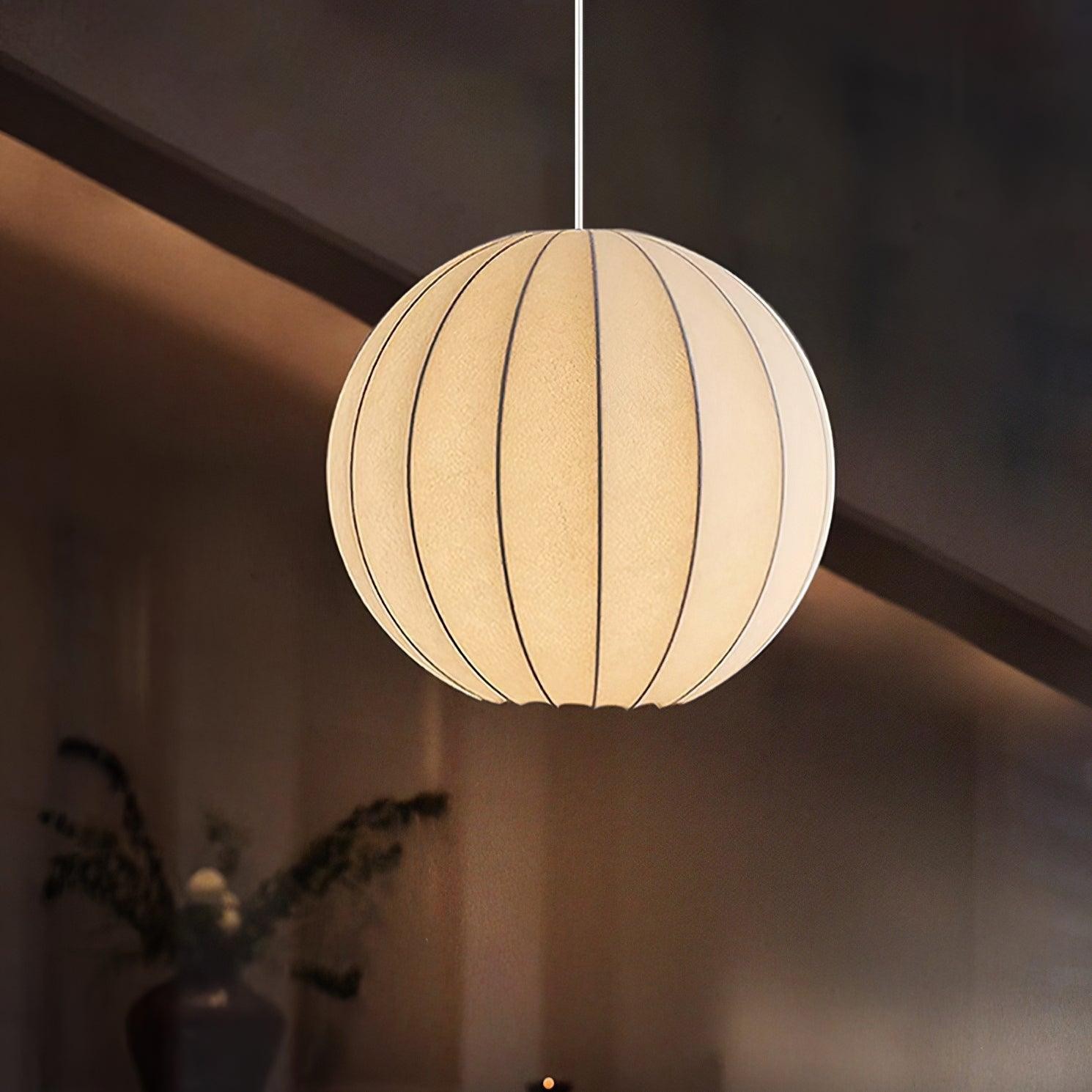 Creative Japanese Minimalist Silk Pendant Lamp For Restaurant M357