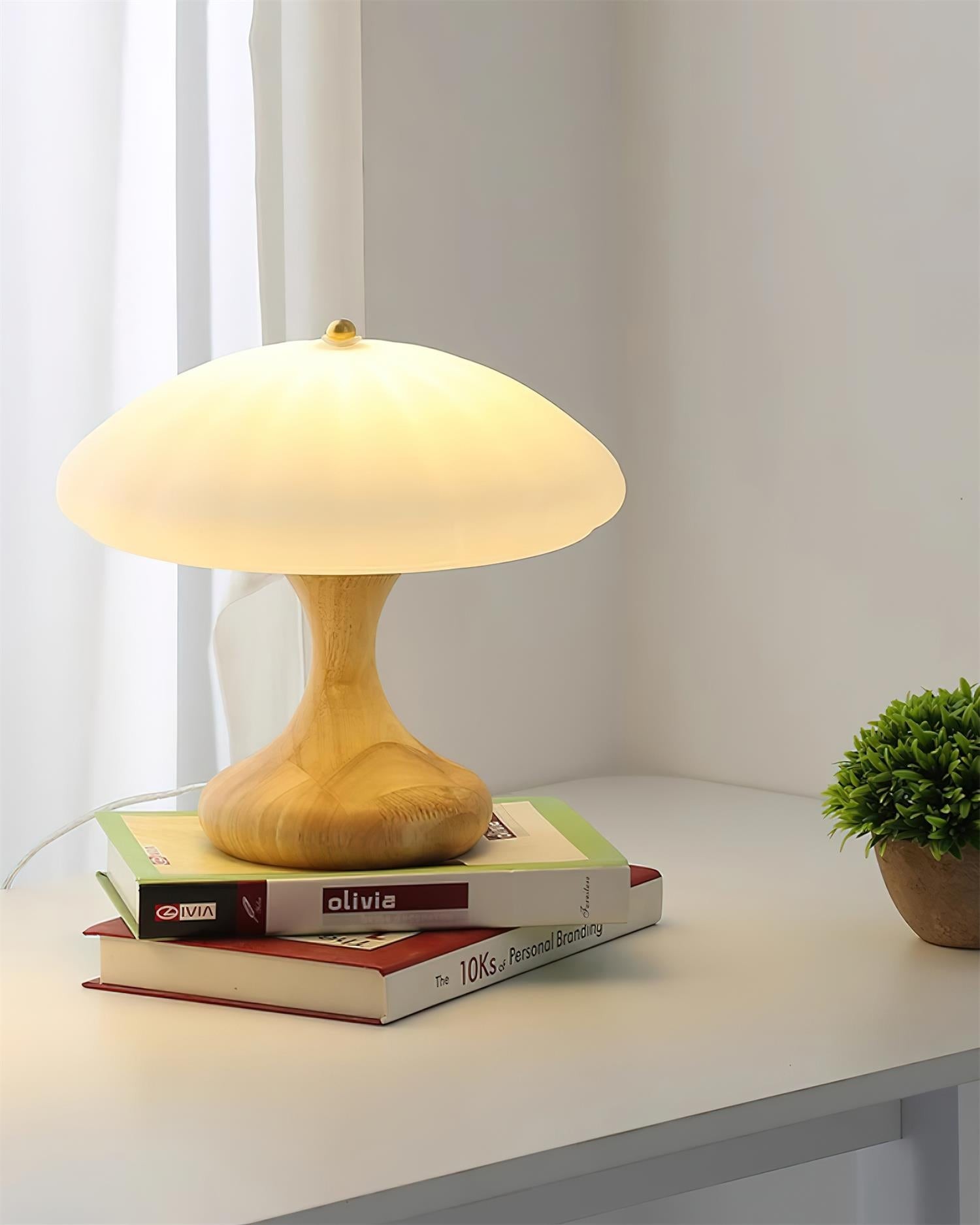 Mushroom Shape Curved Table Lamp M90