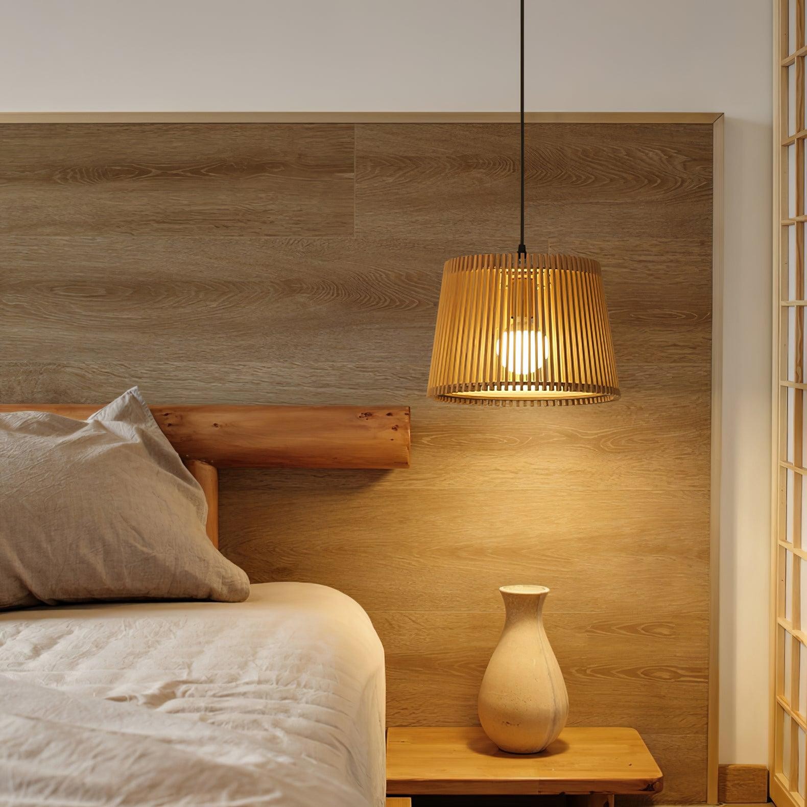 Wooden Log Color Cage Pendant Light M319