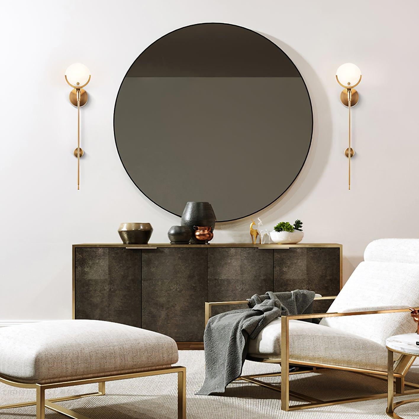 Ava Brass Alabaster Wall Lamp T1612