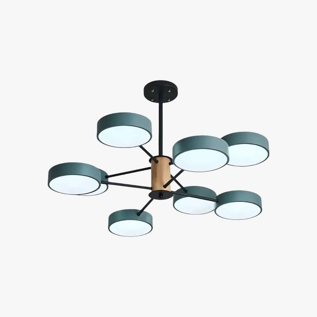 Modern Branch Design Chandelier - Wooden Sputnik LED Light for Dining Room S387