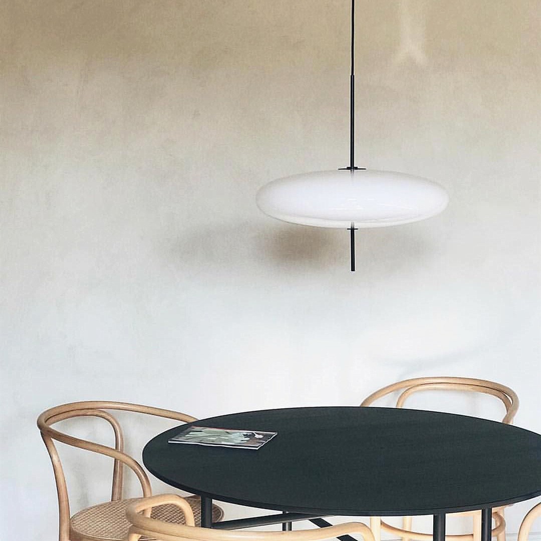 Modern Oval Pendant Light – Metal and Acrylic Pendant Lamp for Living Room