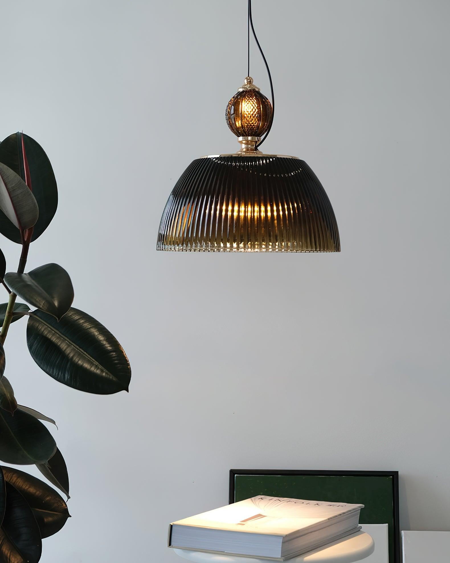 Modern Vintage Gradient Green Glass Shade Single Head Pendant Lamp M361