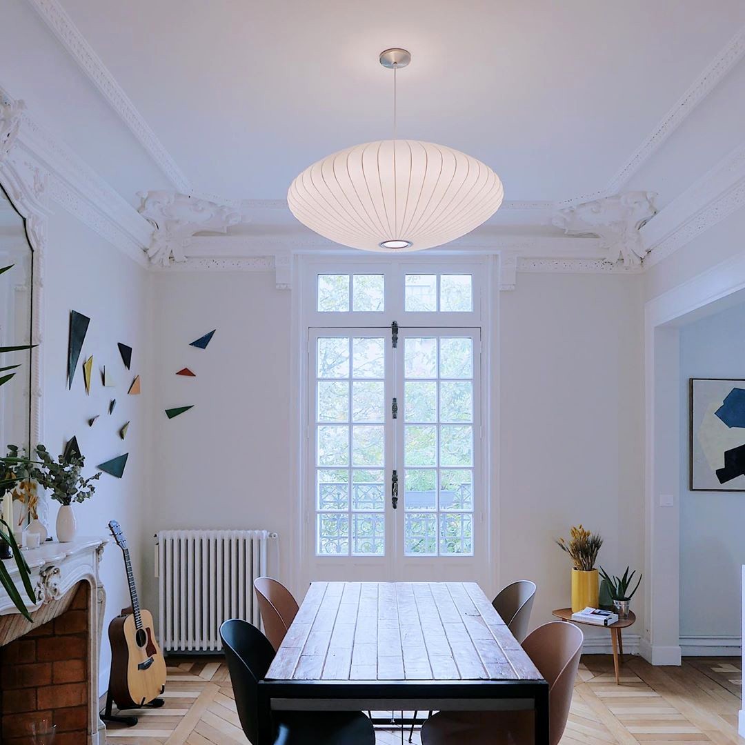 Saucer Bubble Pendant Lamp - Elegant Silk Design for Modern Interiors